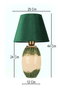 Opviq Lámpara de Mesa BK052 Verde de Cerámica